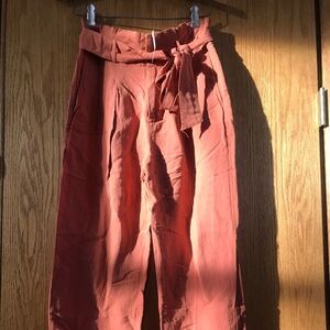 Orange linens pants